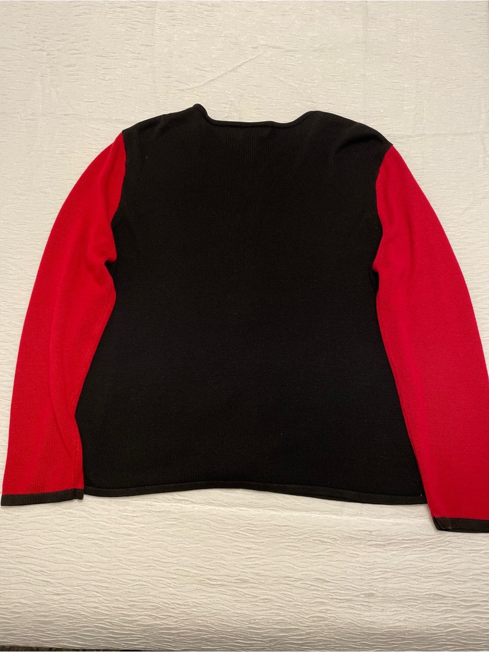 Gorgeous Emma James Red, Black and Cream Argyle Button-Front Cardigan - Picture 3 of 6